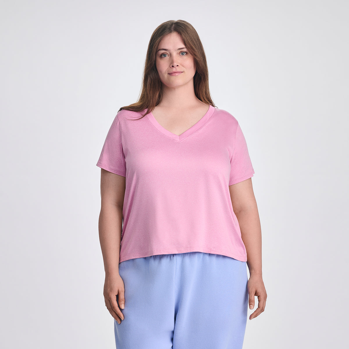 Women's Surreal Travel V-Neck T-Shirt-Misty Rose-4