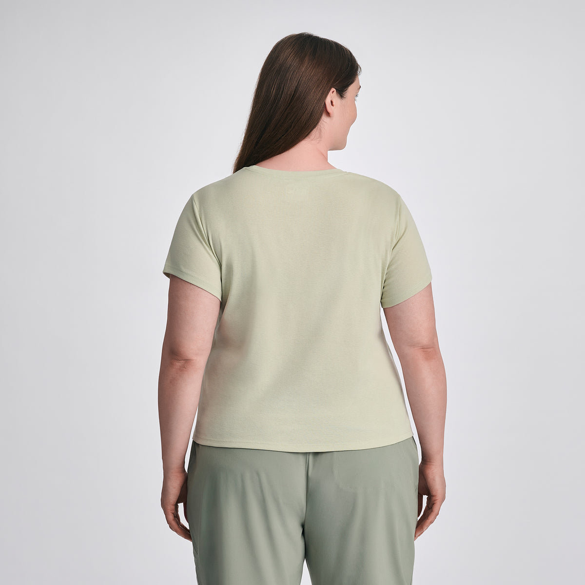 Women's Everyday Short-Sleeve Crewneck T-Shirt-Honeydew-Plus-F1