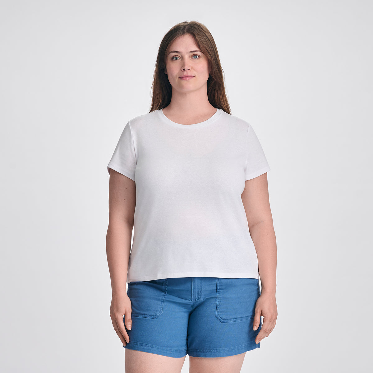 Women's Everyday Short-Sleeve Crewneck T-Shirt-White-5