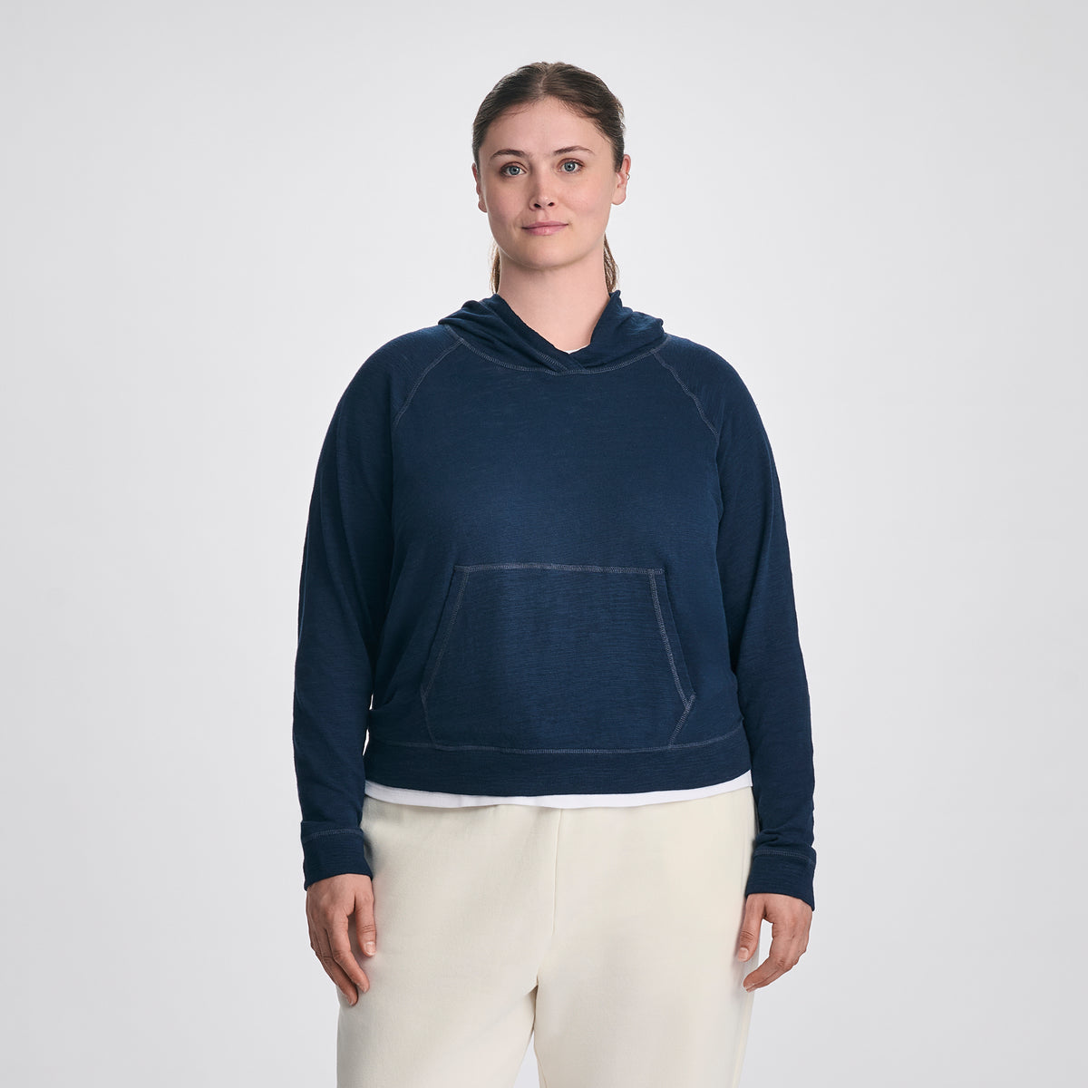 Women's Waverly Cotton Slub Hoodie-Brook-1