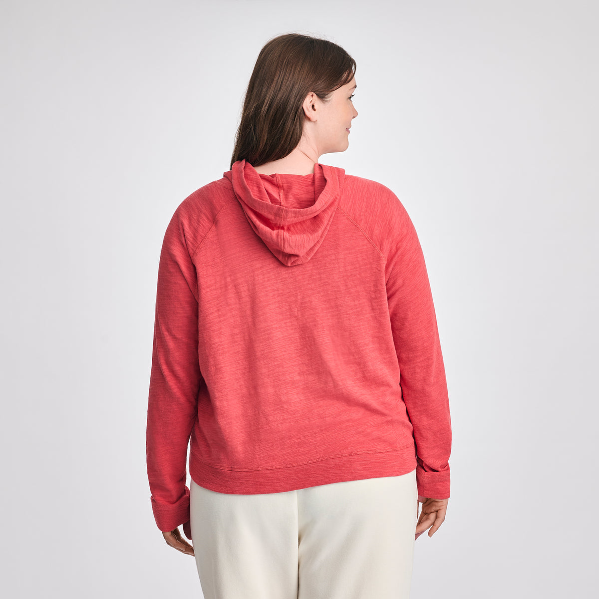 Women's Waverly Cotton Slub Hoodie-Rhubarb-5
