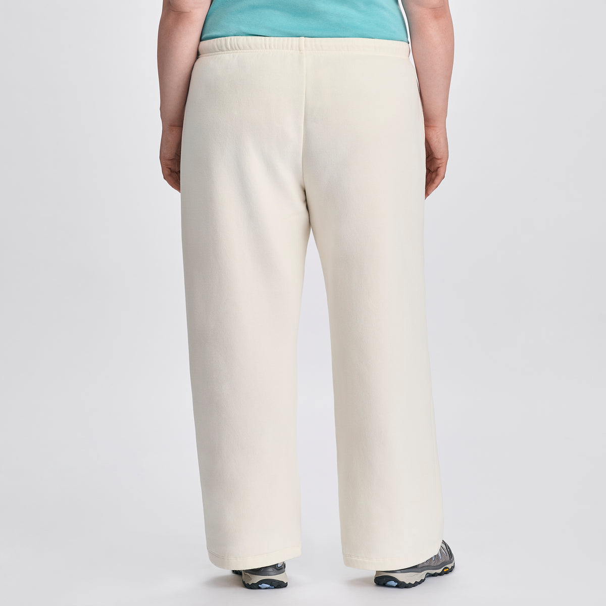 Women's Vintage Soft Relaxed Fit Wide Leg Sweatpants-Ivory-2