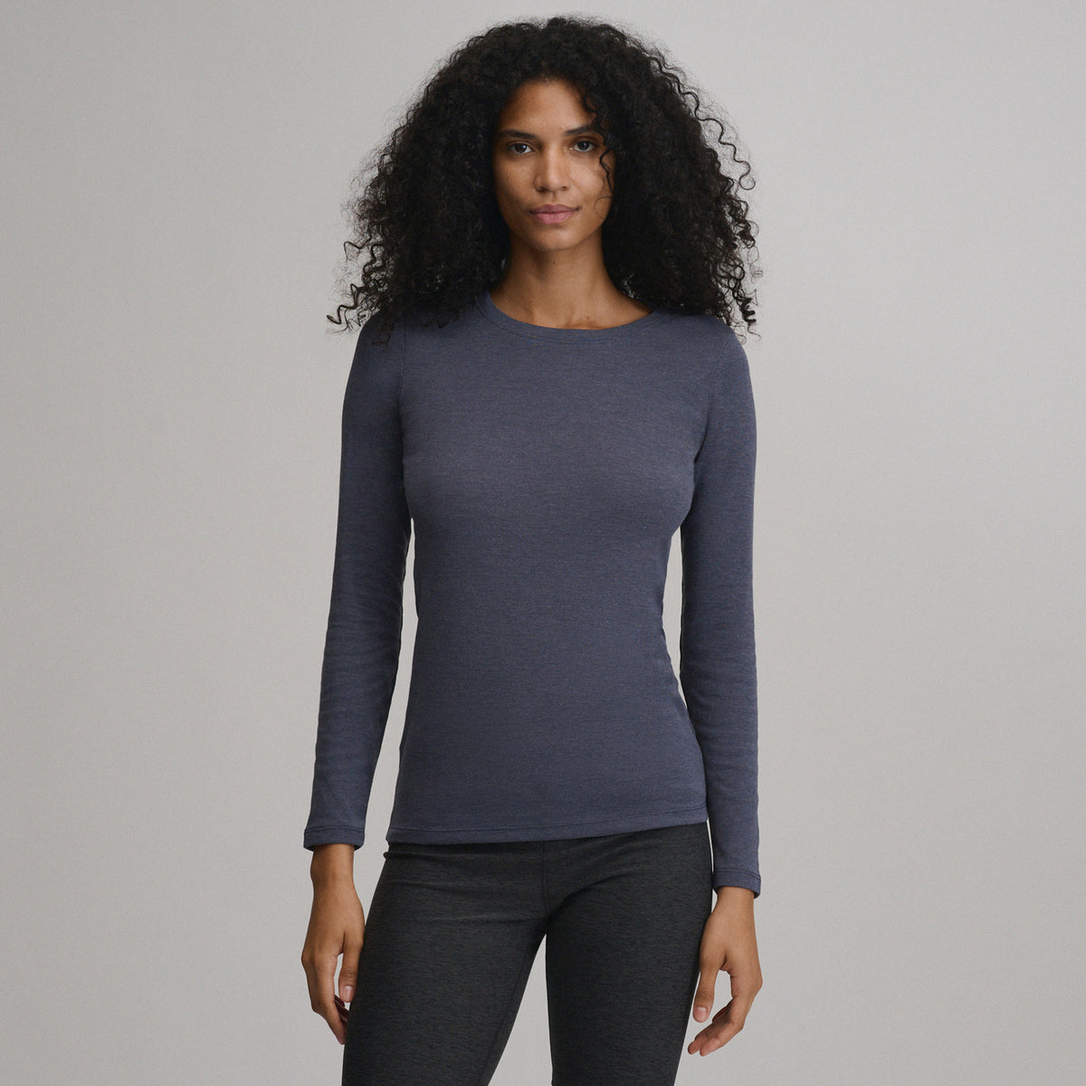 Women's Fav Long Sleeve Crew Neck Tee-Htrindigo-9
