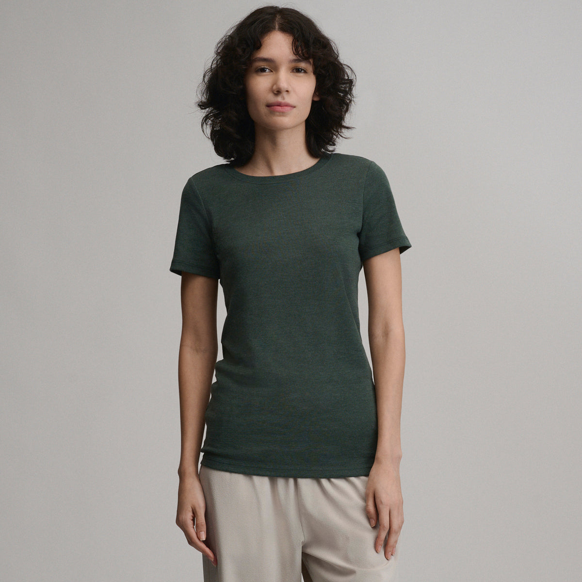 Women's Favorite Short-Sleeve Crew T-Shirt-Dk Hunter-1