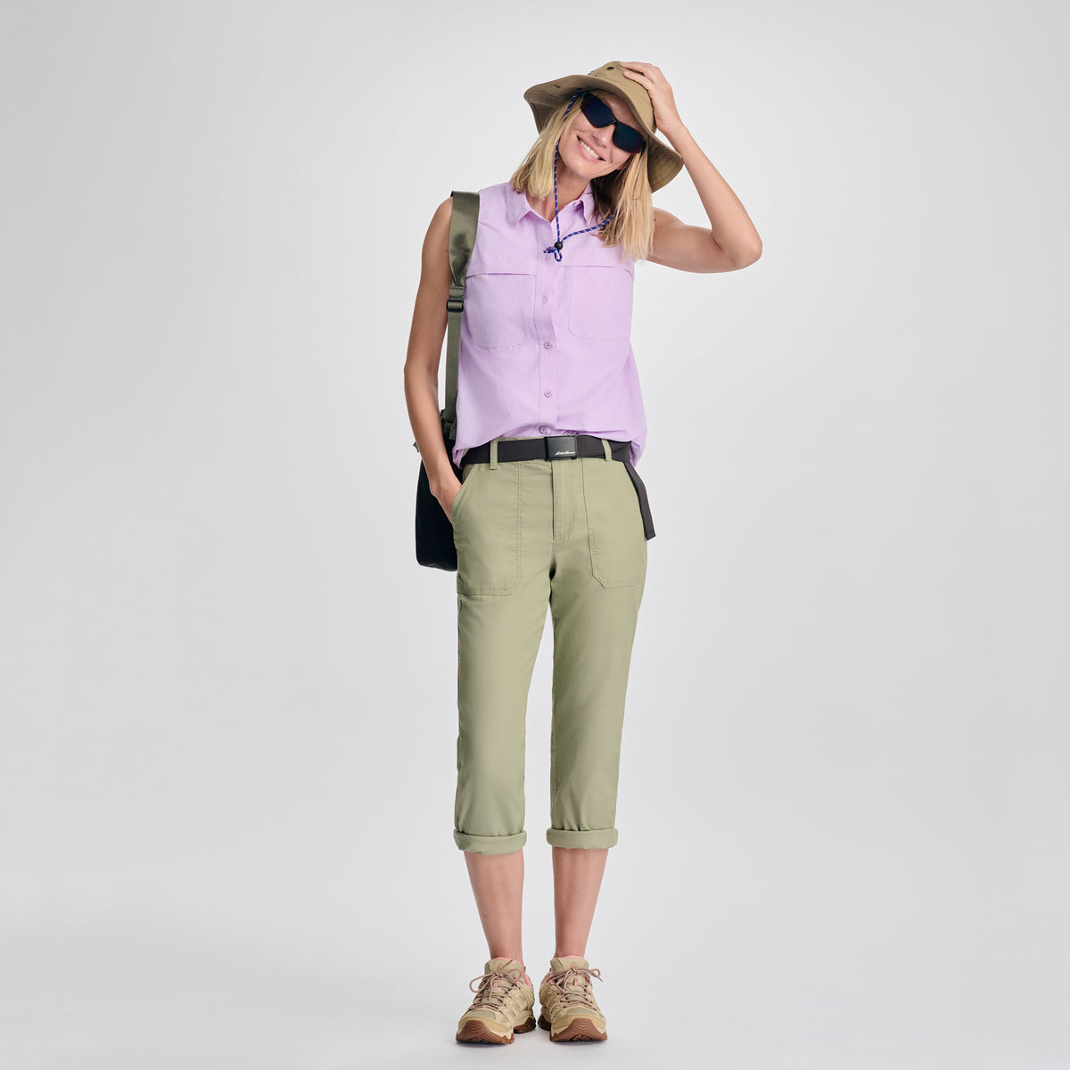 Women's Rainier Ripstop Sleeveless Shirt-Lavender-Regular-T1