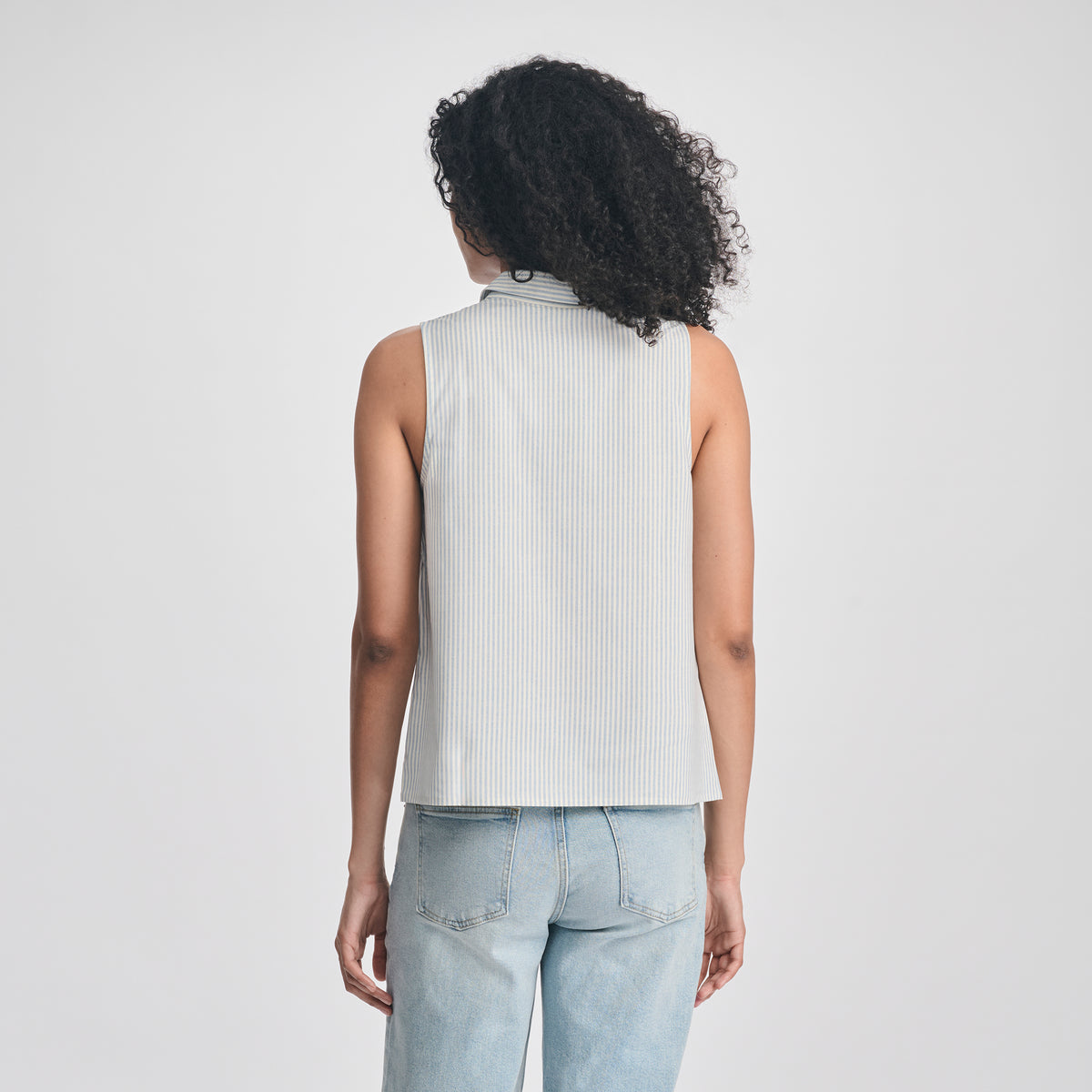Women's Departure Collared Tank-Blue Smoke-2