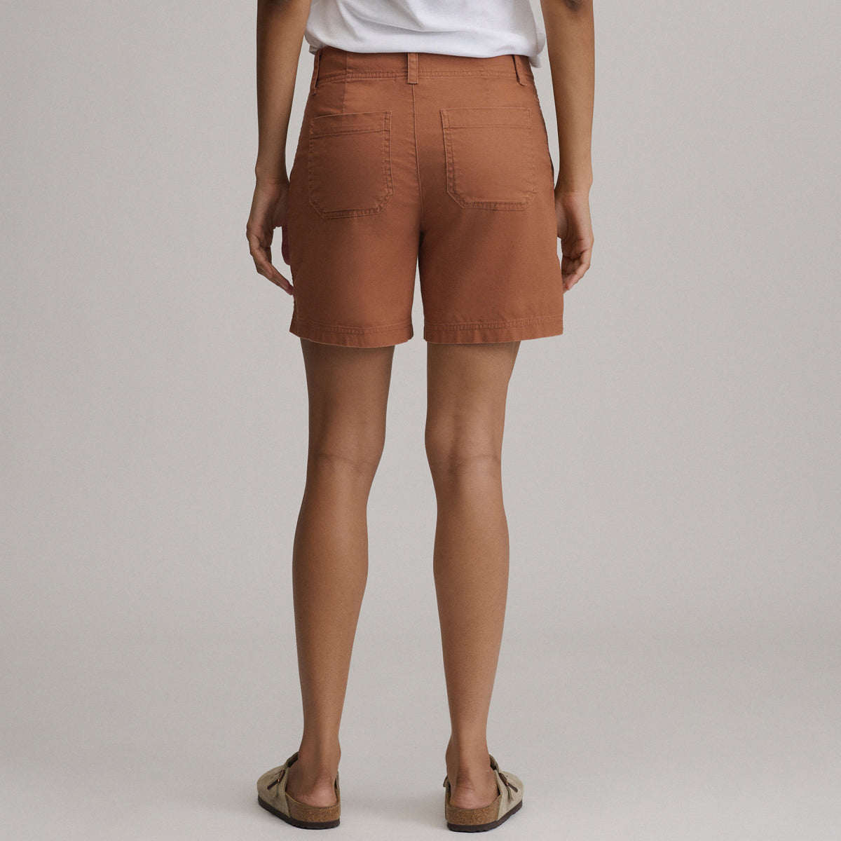 Women's Canvas Utility Shorts-Fawn-2