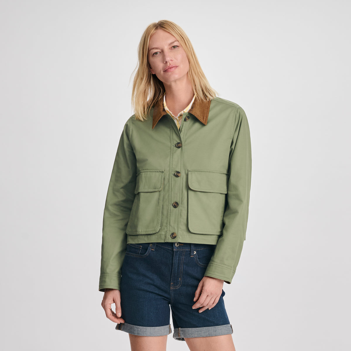 Women's Lark Cropped Barn Jacket-Palm-Regular-C1