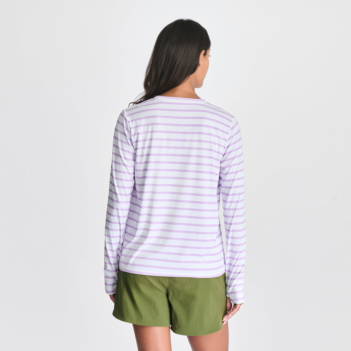 Women's Sundrift UPF Striped Shirt-Lavender-2