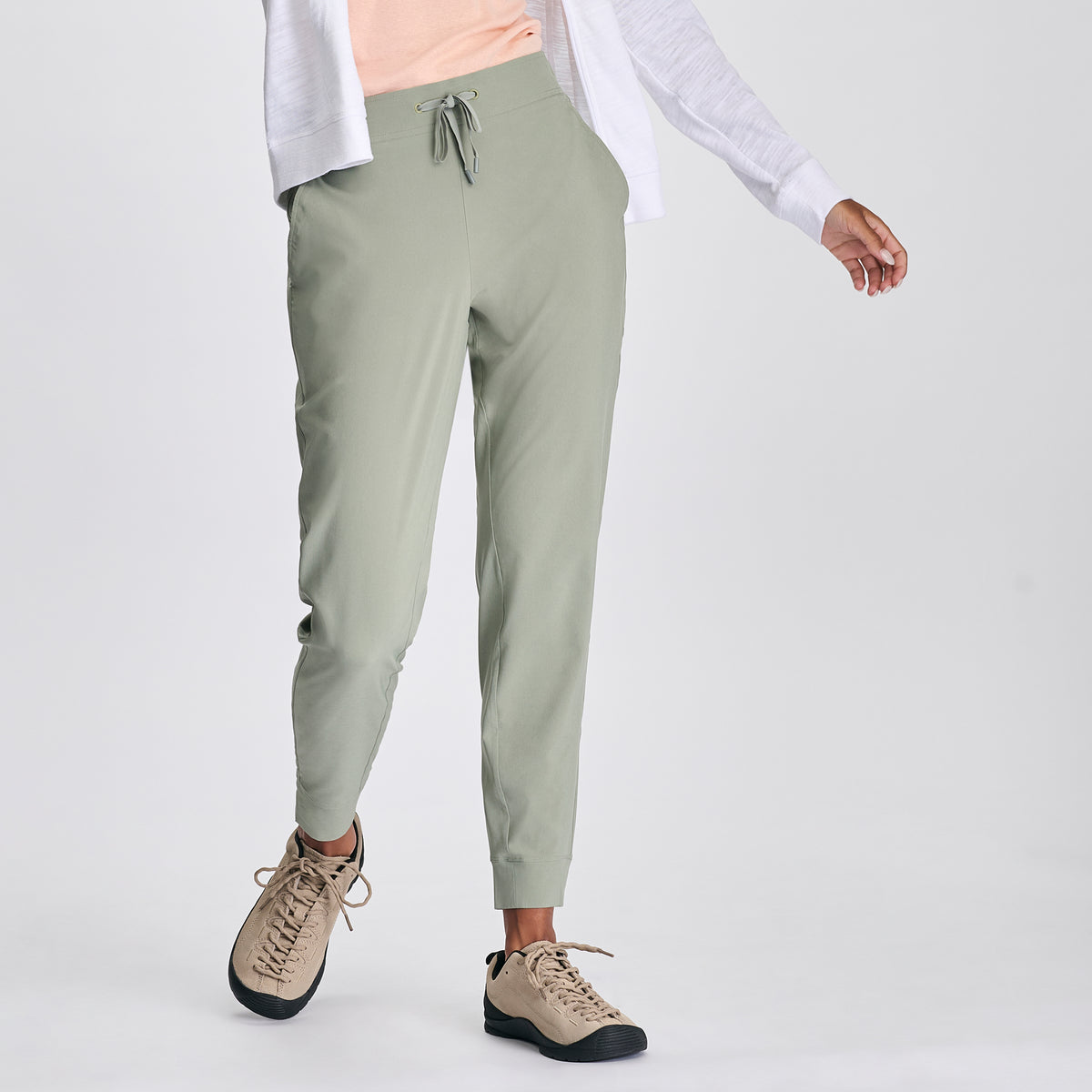 Women's Departure Stretch Mid-Rise Joggers-Sage-16