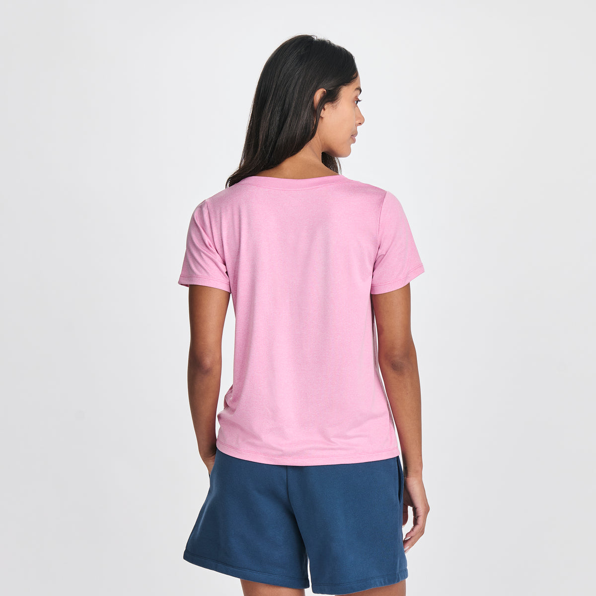 Women's Surreal Travel V-Neck T-Shirt-Misty Rose-25