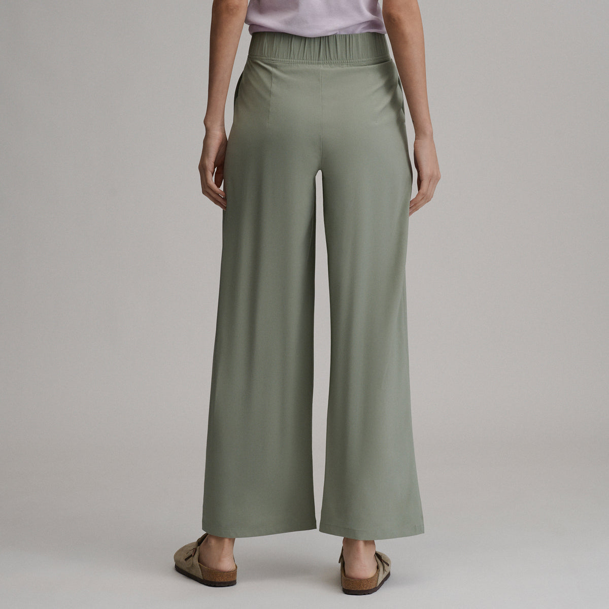 Women's Departure High-Rise Wide Leg Travel Pants-Sage-2
