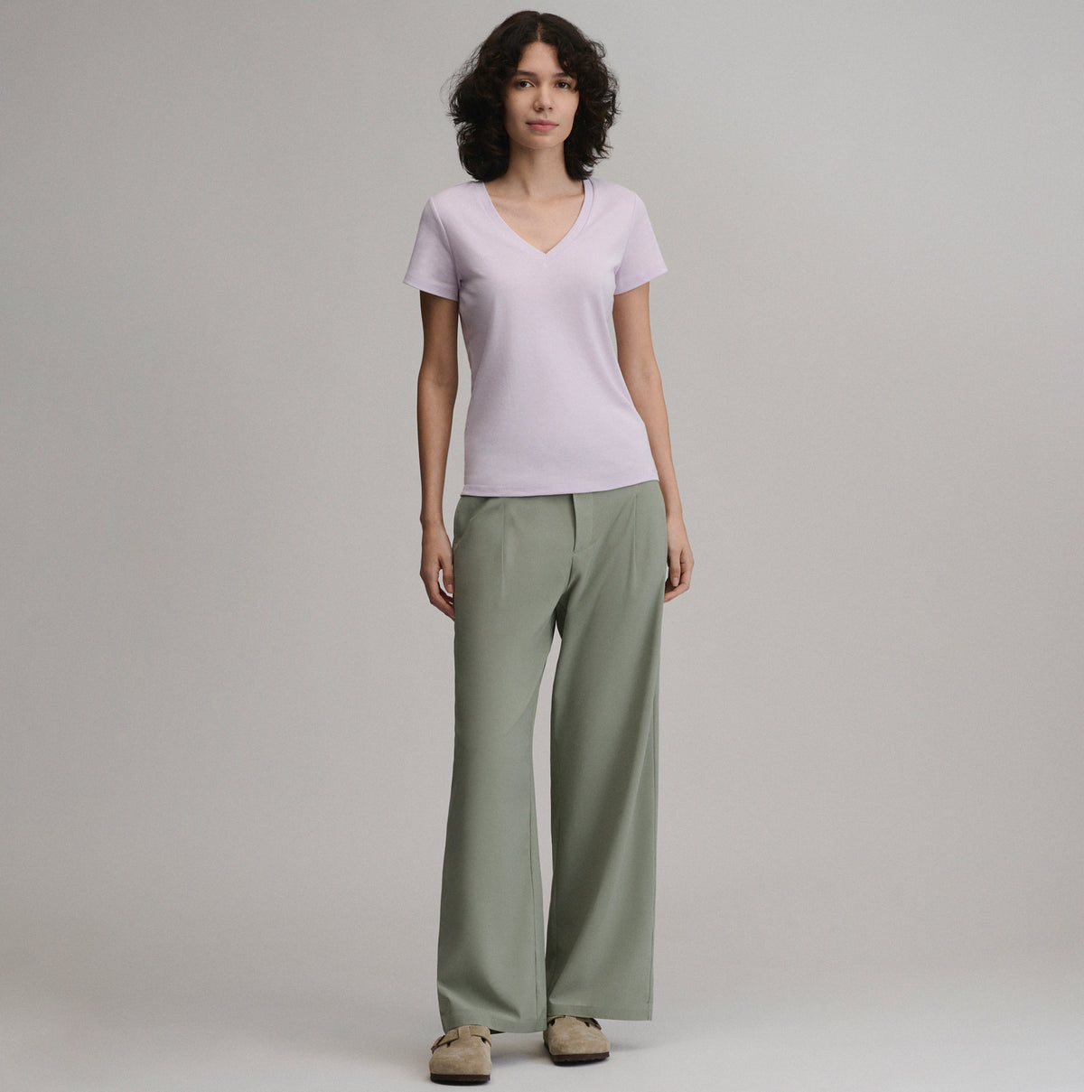 Women's Departure High-Rise Wide Leg Travel Pants-Sage-3