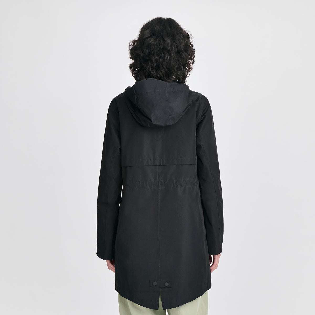Women's Rainy Pass Water-Repellent Trench Coat-Black-2