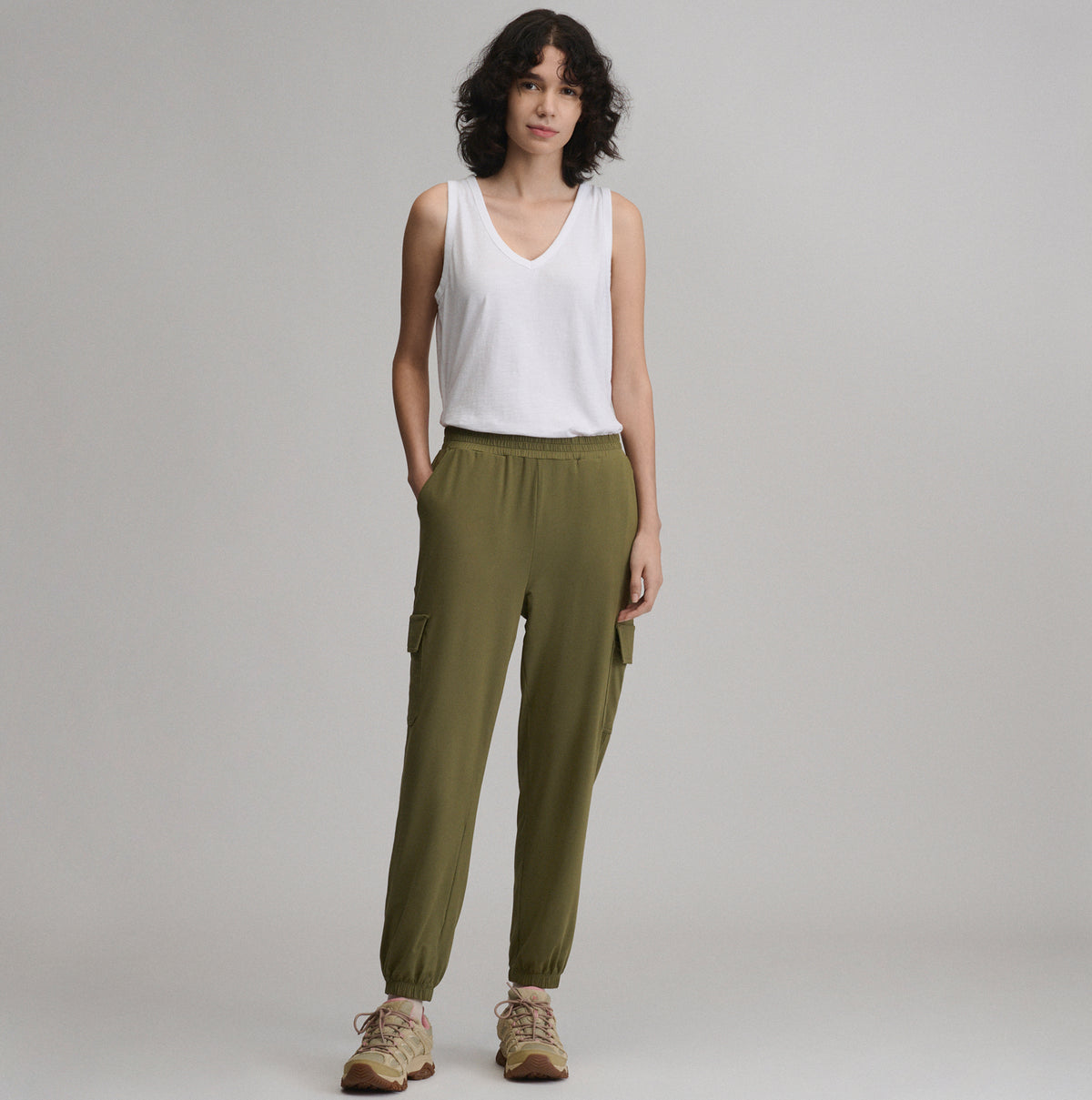 Women's Sightseer Knit Cargo Pants-Alder-4
